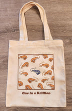 One in a Krillion Shrimp Zippered Tote Bag with Pocket