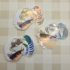 Cooking Fried Rice Cats 2" Vinyl Stickers