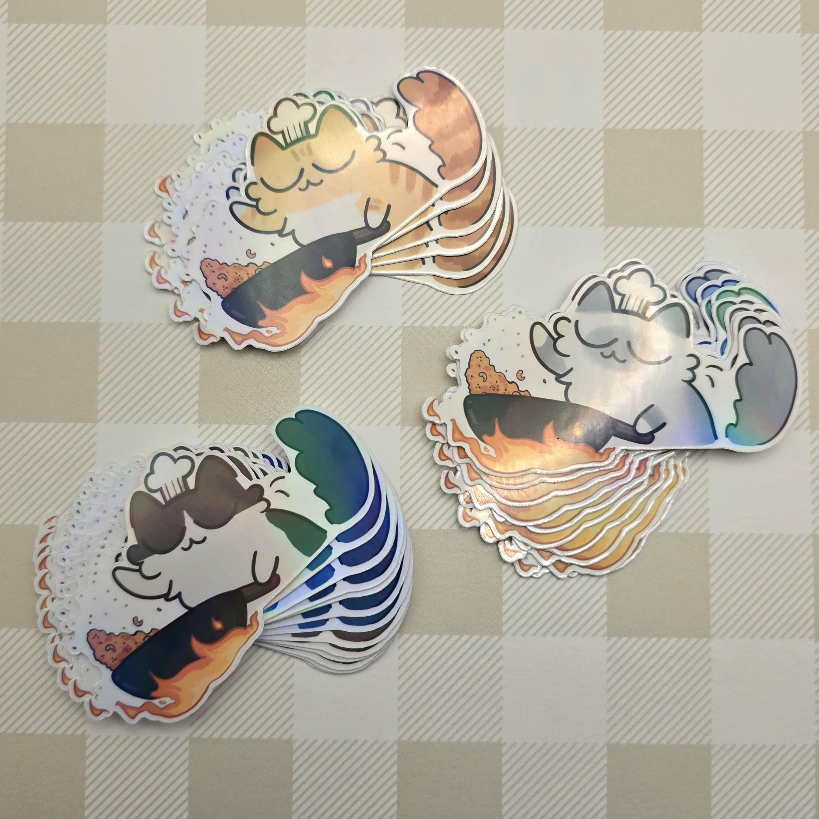 Cooking Chef Cats 2" Vinyl Stickers