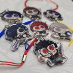 Persona Protagonist Glitter Epoxy Phone Charm Keychains