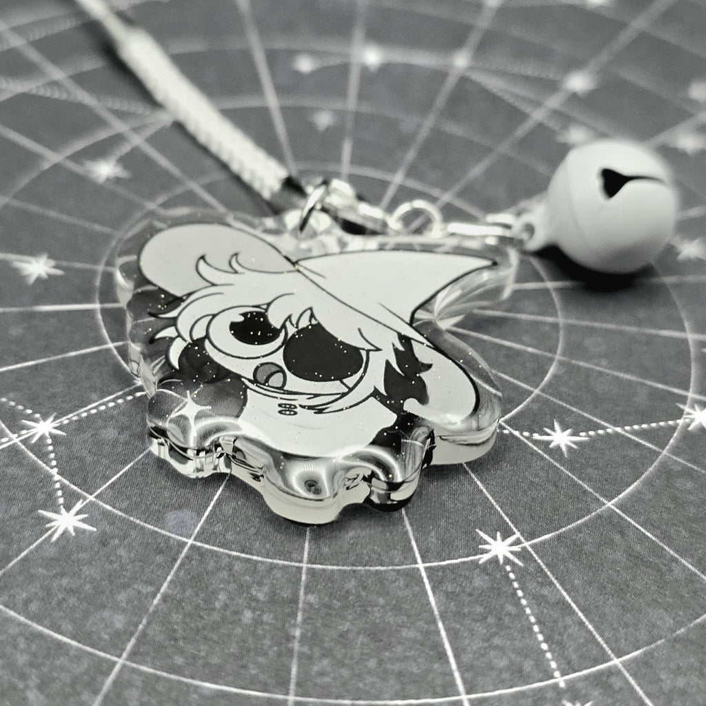 ISAT |  In Stars and Time Glitter Epoxy Phone Charm Keychain with Bell