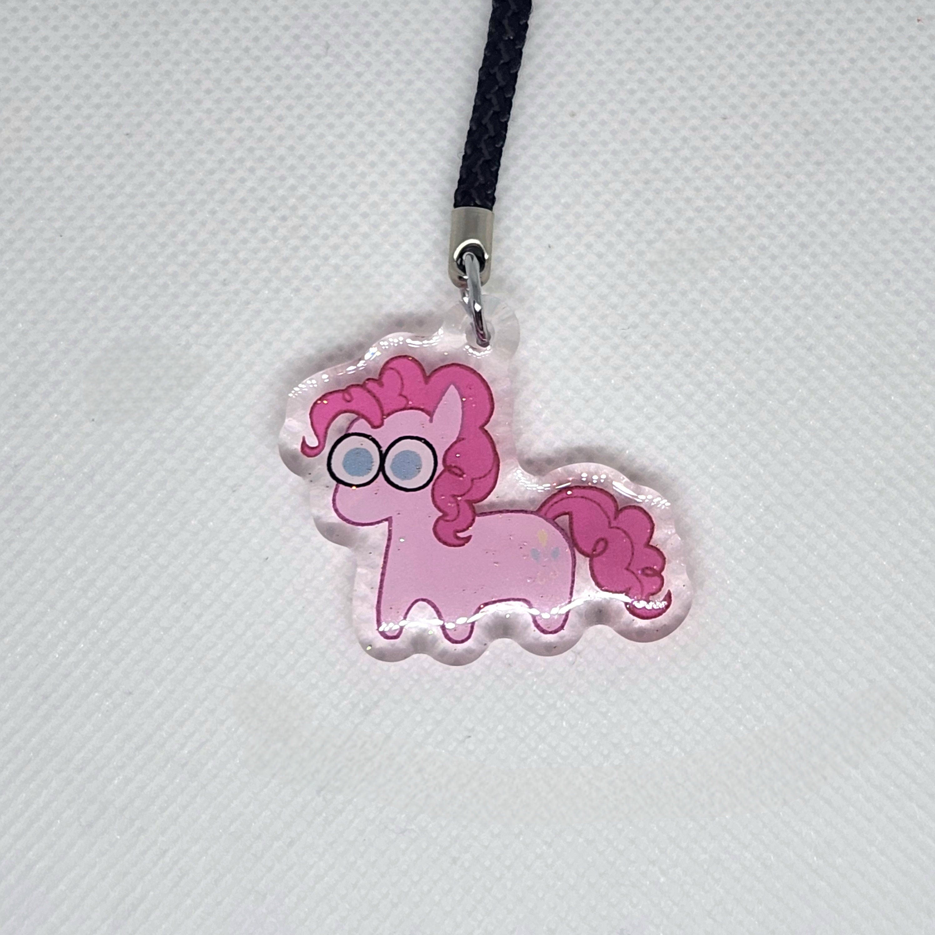MLP Glitter Epoxy Phone Charm Keychain: Mane 6