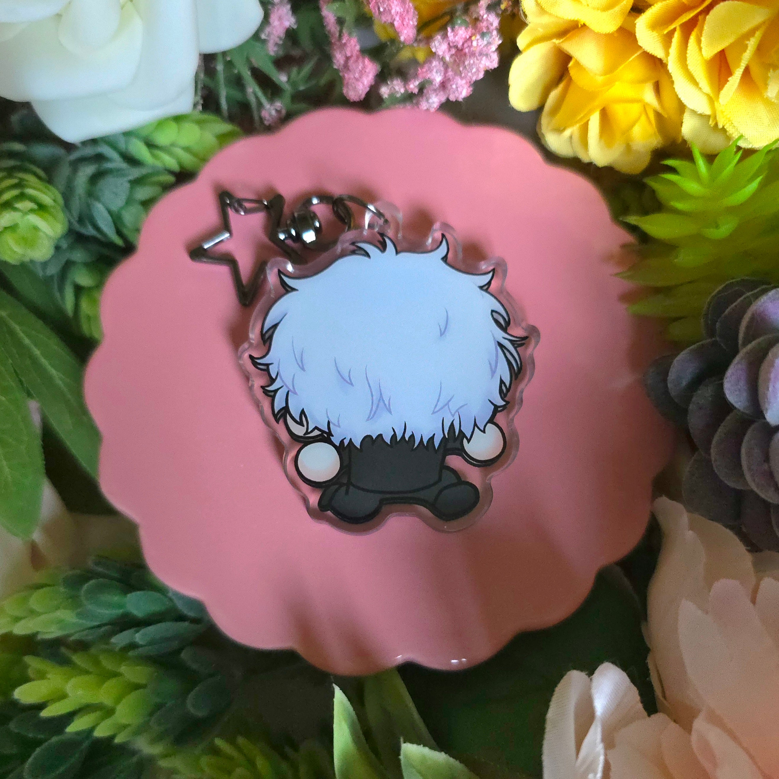Satoru Gojo and Yuji Itadori 2.5" Googly Eye Shaker Keychains