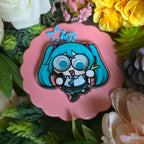 Hatsune Miku and Kasane Teto 3" Googly Eye Shaker Keychains