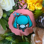Hatsune Miku and Kasane Teto 3" Googly Eye Shaker Keychains