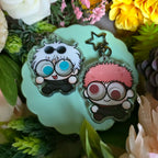 Satoru Gojo and Yuji Itadori 2.5" Googly Eye Shaker Keychains