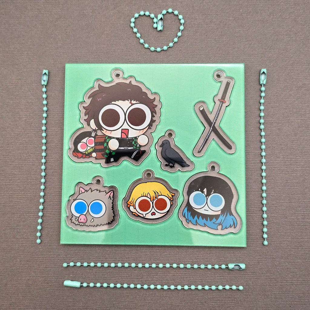 Demon Slayer Inspired Acrylic DIY Keychain Sheet