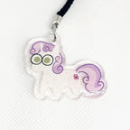 My Little Pony Glitter Epoxy Keychain:  Derpy, Princesses, and Cutie Mark Crusaders