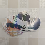 Cooking Fried Rice Cats 2" Vinyl Stickers