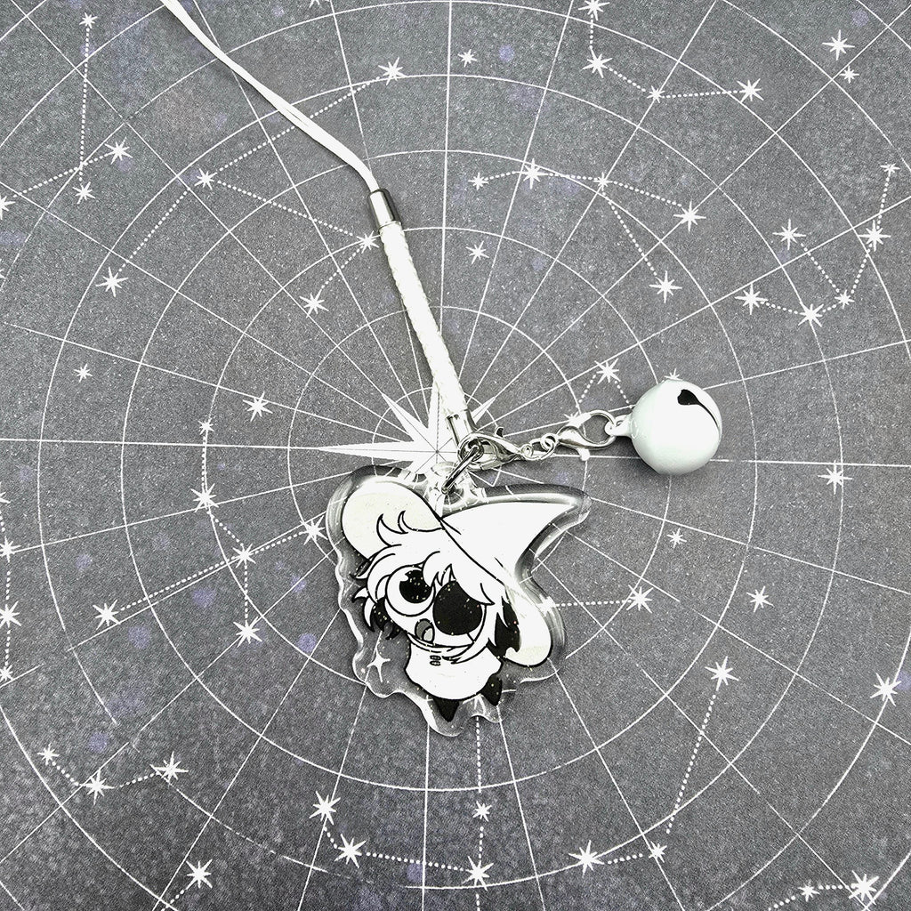 ISAT |  In Stars and Time Glitter Epoxy Phone Charm Keychain with Bell