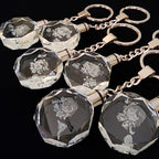 Genshin Impact Archon Laser Crystal Keychain with LED Light