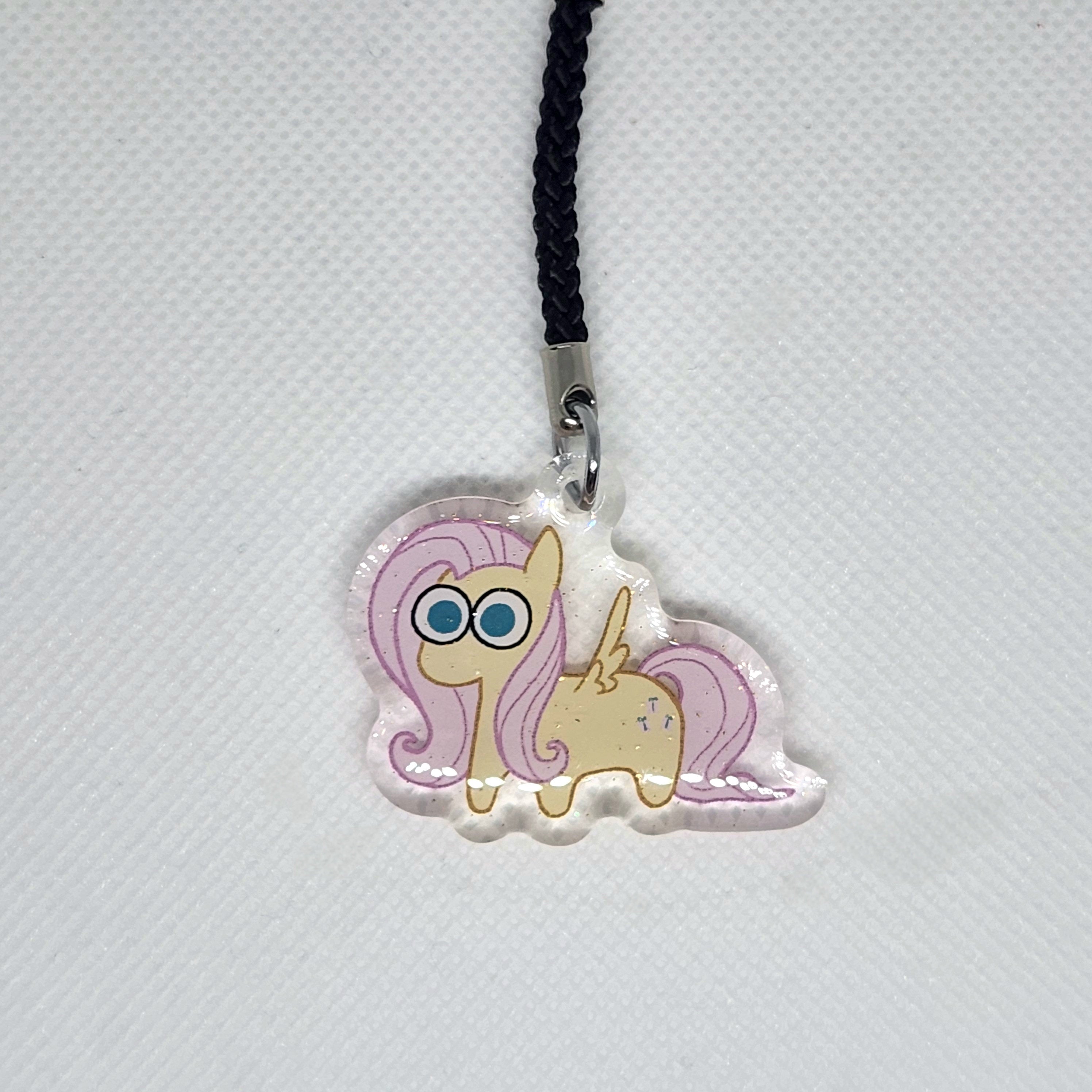 MLP Glitter Epoxy Phone Charm Keychain: Mane 6