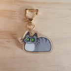 Goofy Cat Acrylic Keychains