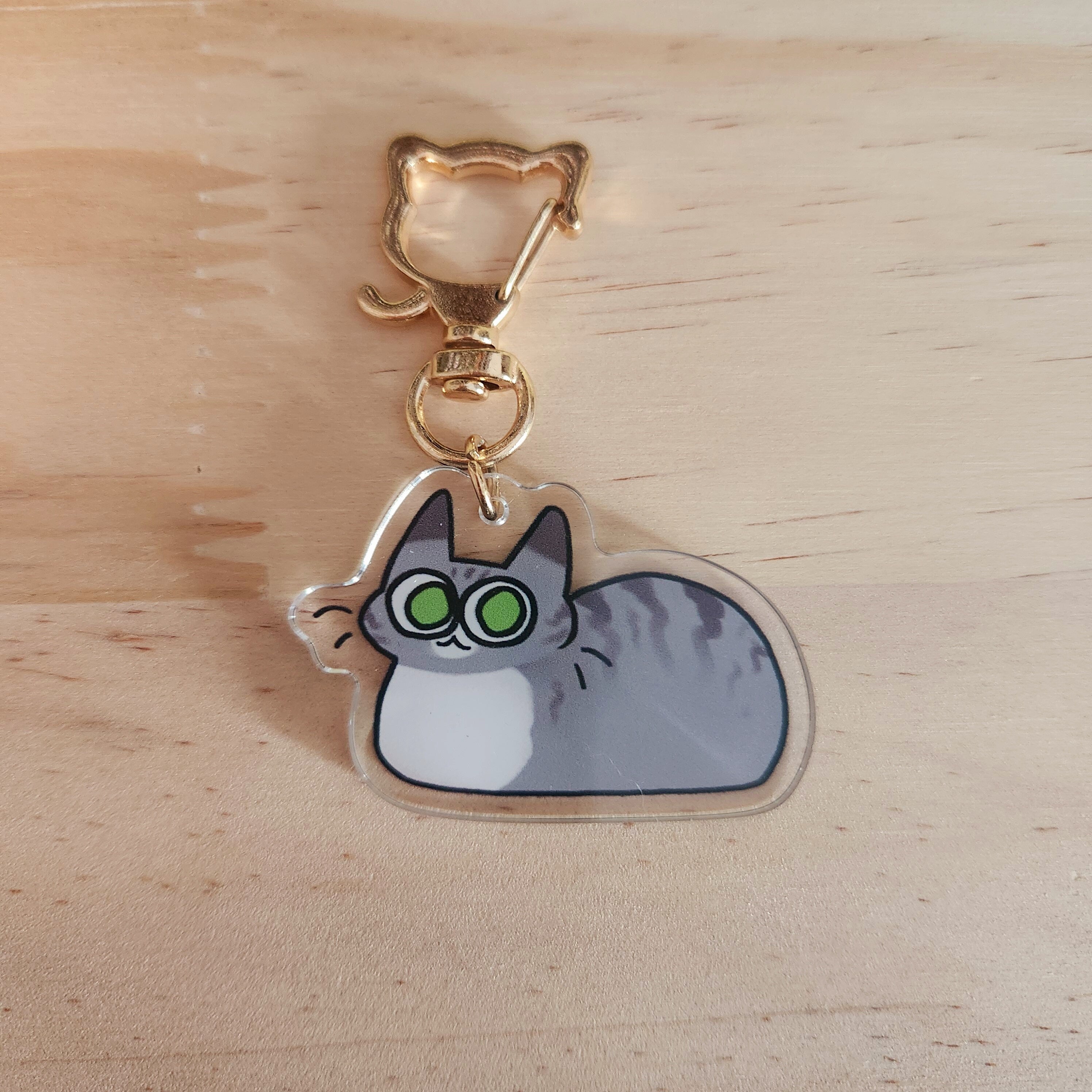 Goofy Cat Acrylic Keychains