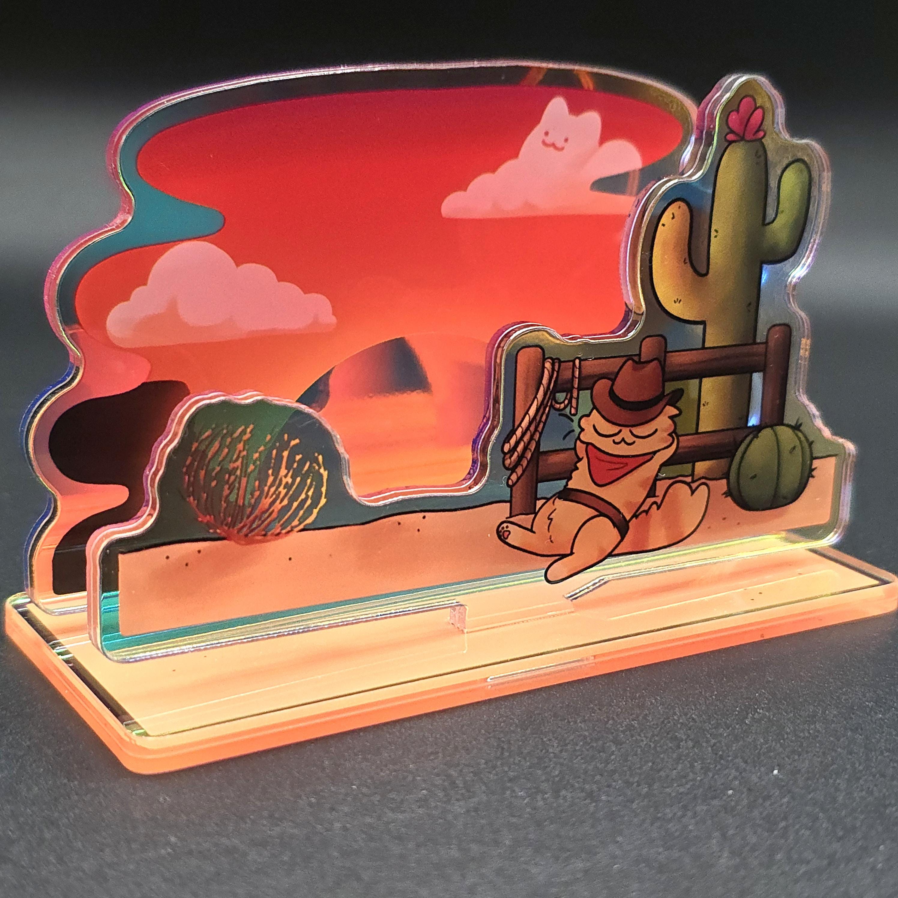 Rootin' Tootin' Cowboy Kitten 4" Acrylic Standee