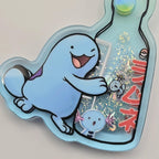 Wooper Quagsire Ramune Liquid Glitter Shaker Keychain