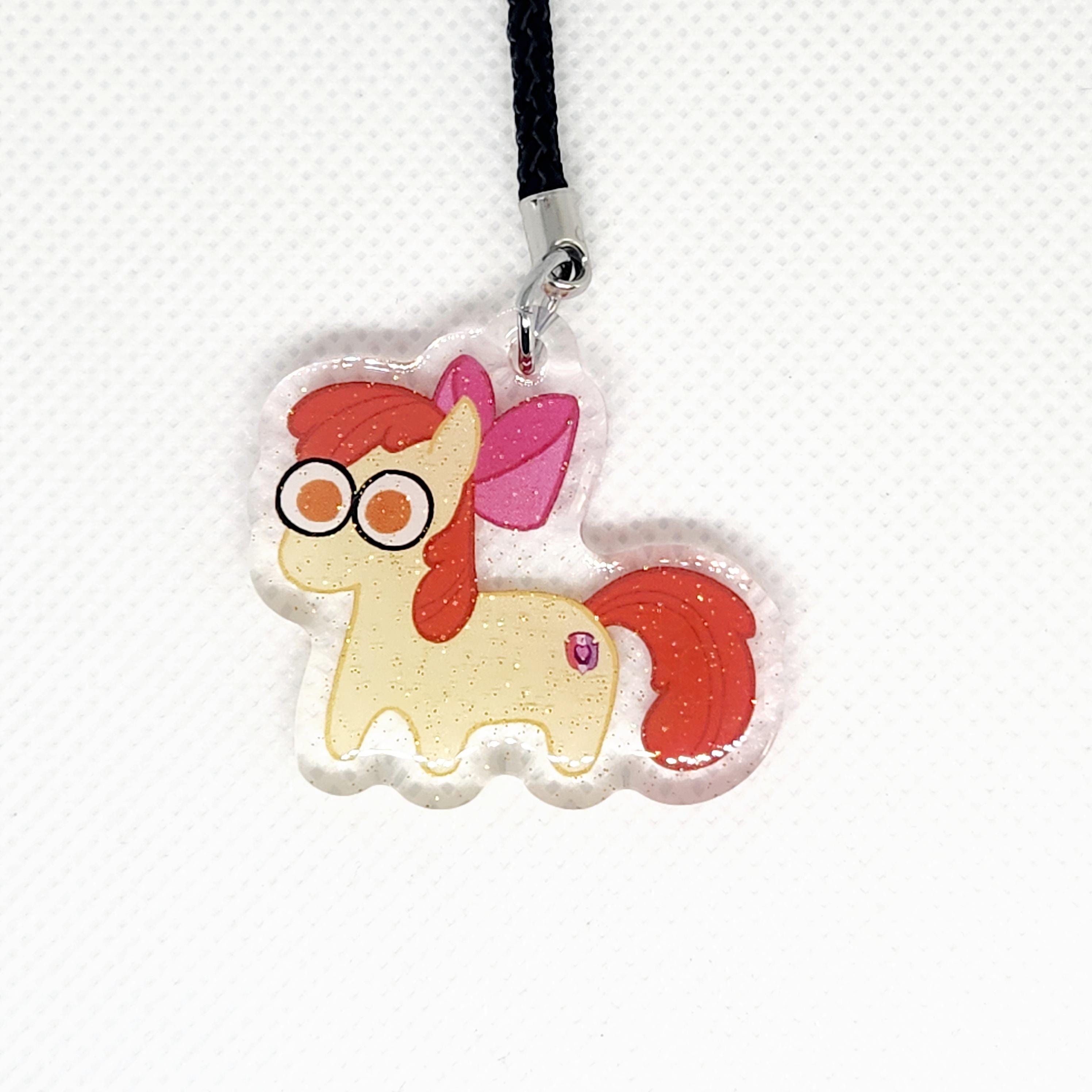 My Little Pony Glitter Epoxy Keychain:  Derpy, Princesses, and Cutie Mark Crusaders