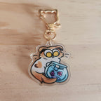 Goofy Cat Acrylic Keychains