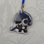 Persona Protagonist Glitter Epoxy Phone Charm Keychains