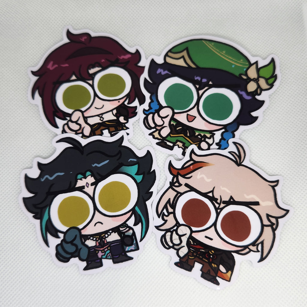 Genshin Impact Anemo Boys Pointing Stickers