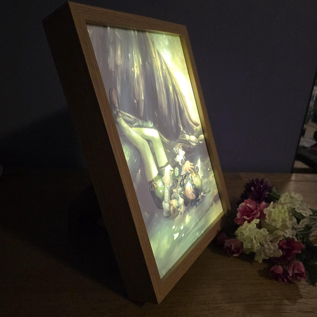 Venti Light Up Art Print with Wooded Frame