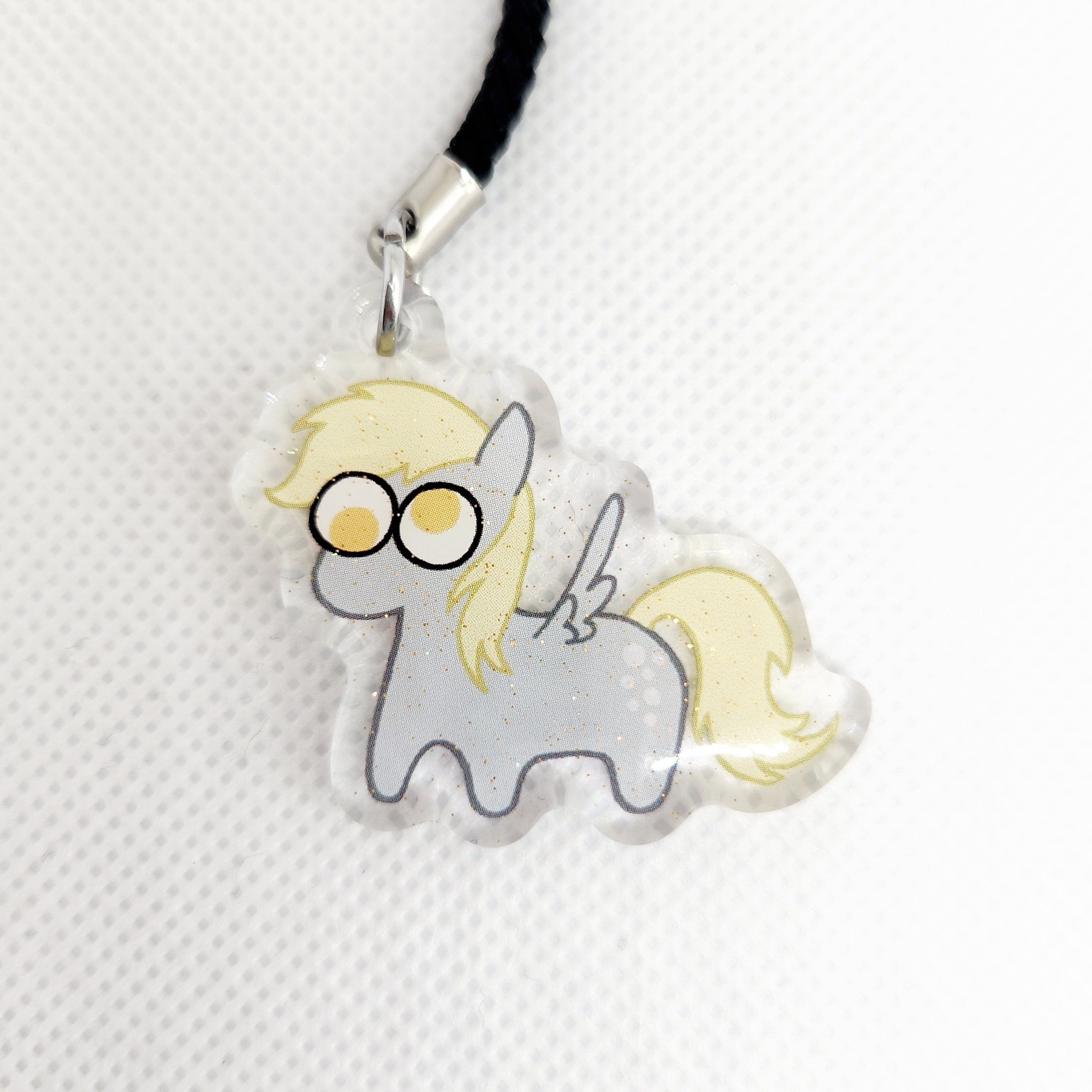 My Little Pony Glitter Epoxy Keychain:  Derpy, Princesses, and Cutie Mark Crusaders