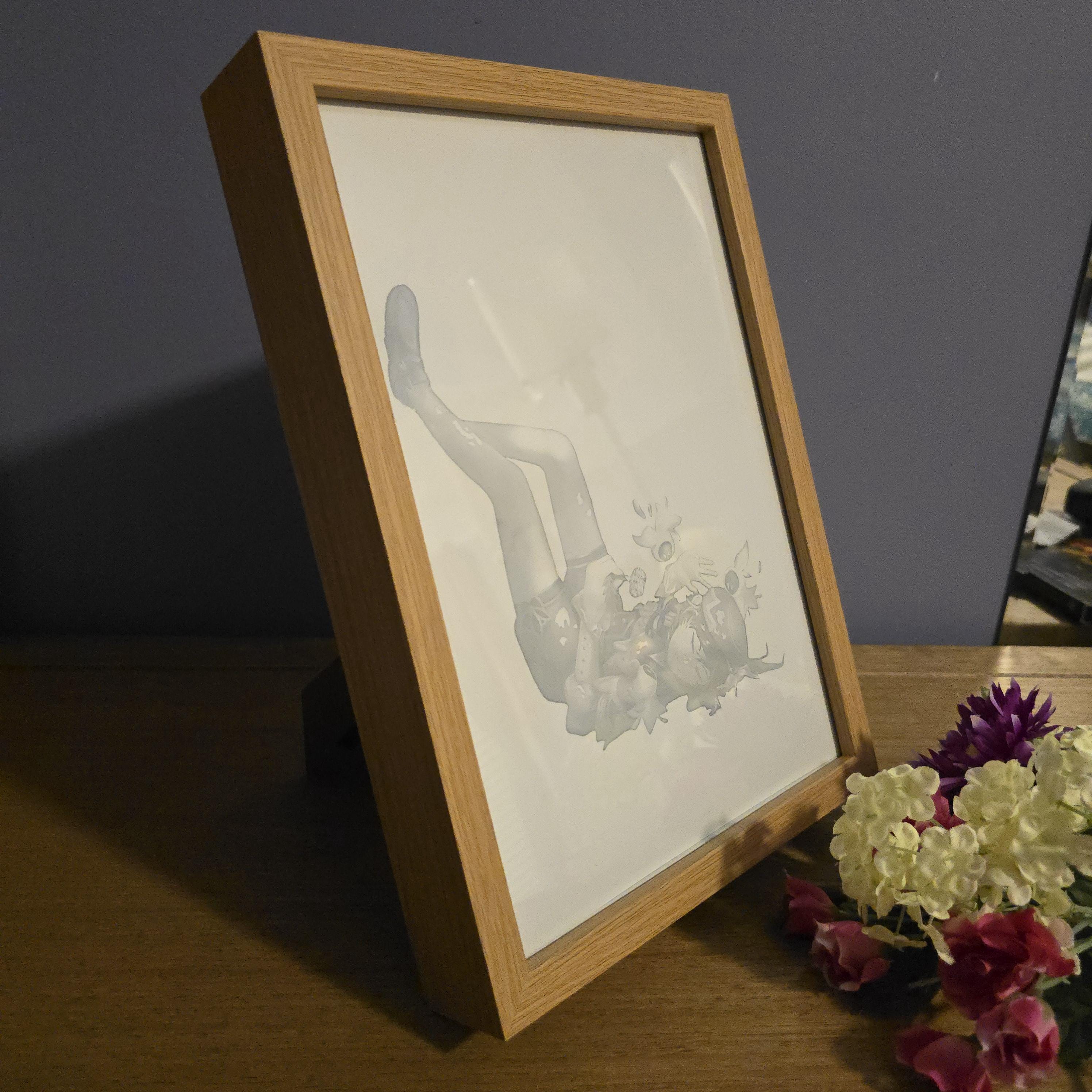Venti Light Up Art Print with Wooded Frame
