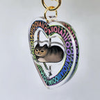 oiia cat 2" Spinner Keychain