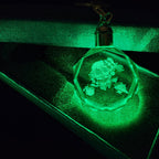 Genshin Impact Archon Laser Crystal Keychain with LED Light