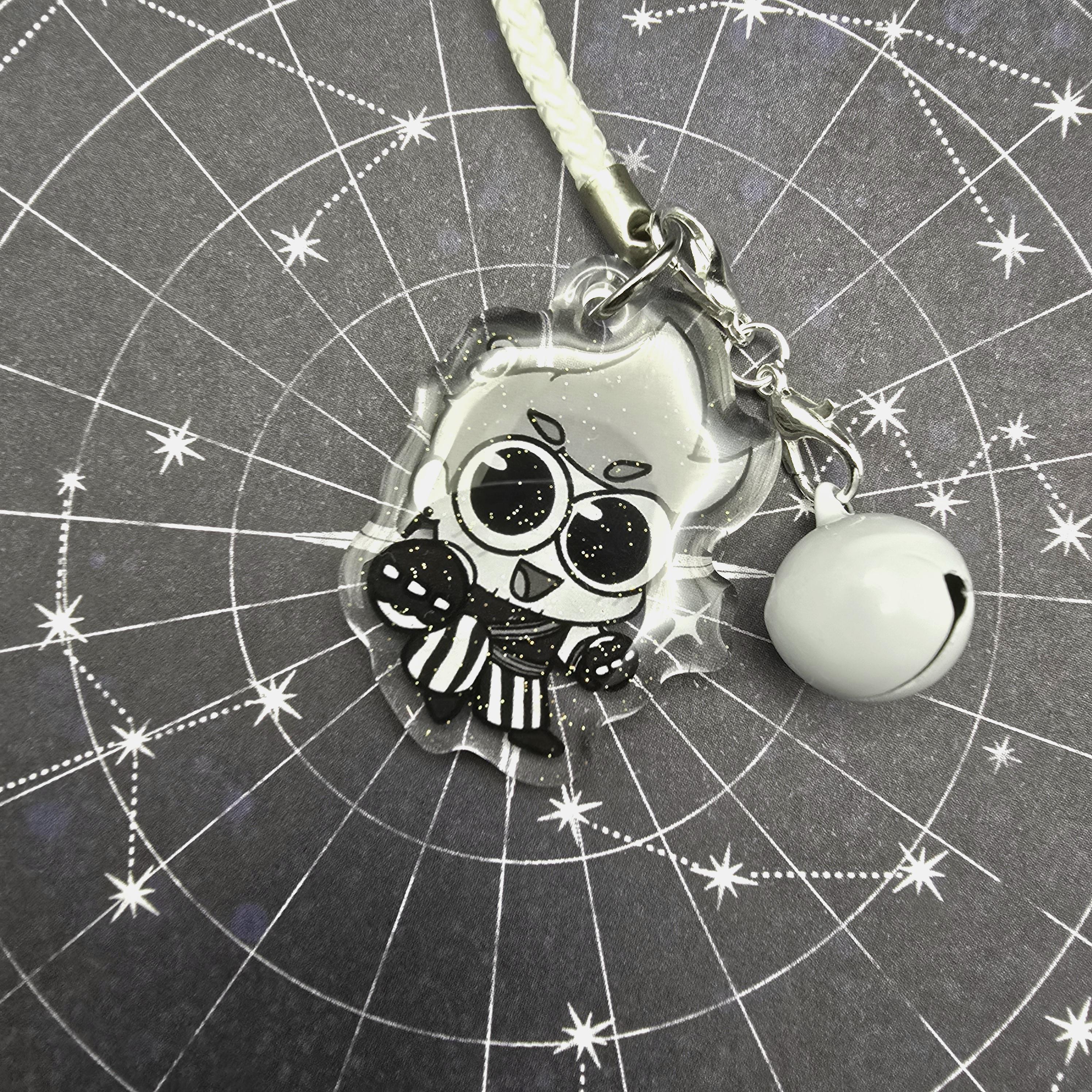 ISAT |  In Stars and Time Glitter Epoxy Phone Charm Keychain with Bell
