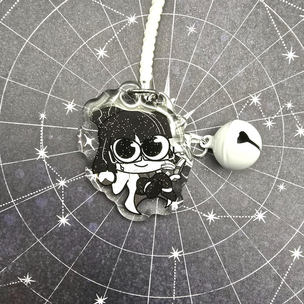 ISAT |  In Stars and Time Glitter Epoxy Phone Charm Keychain with Bell