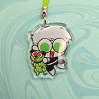 Danny Phantom and Cujo Glitter Epoxy Phone Charm