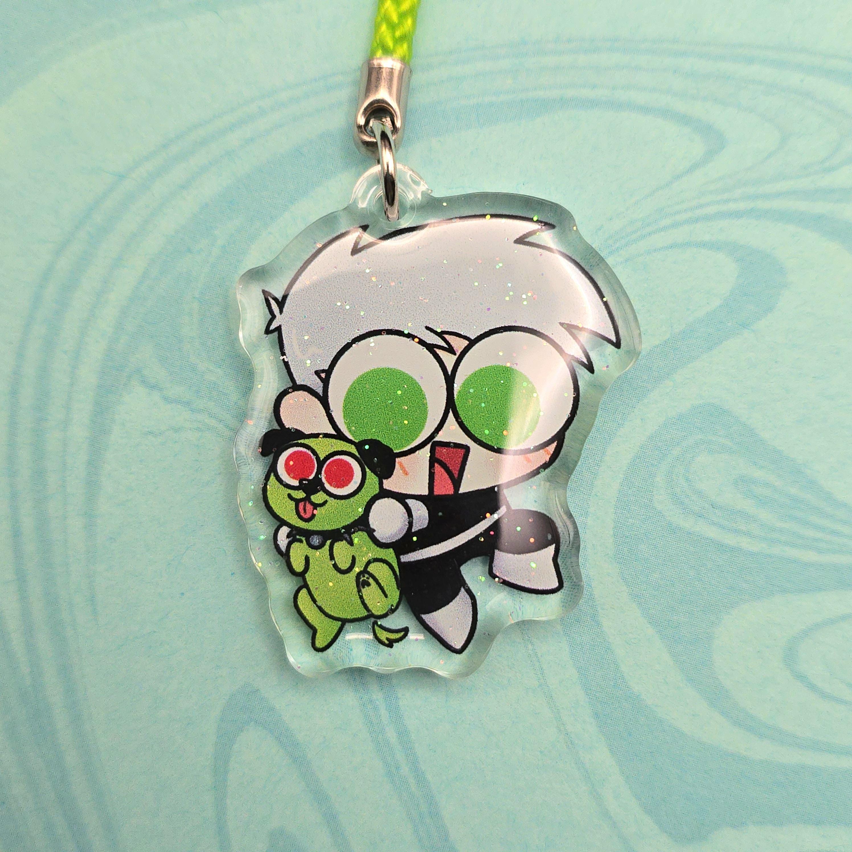 Danny Phantom and Cujo Glitter Epoxy Phone Charm
