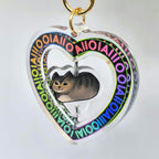 oiia cat 2" Spinner Keychain