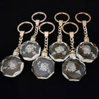 Genshin Impact Archon Laser Crystal Keychain with LED Light