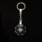 Sunday Laser Crystal Keychain With LED Light