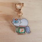 Goofy Cat Acrylic Keychains