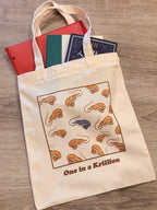 One in a Krillion Shrimp Zippered Tote Bag with Pocket
