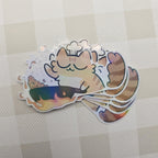 Cooking Fried Rice Cats 2" Vinyl Stickers