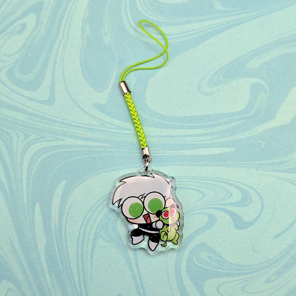 Danny Phantom and Cujo Glitter Epoxy Phone Charm
