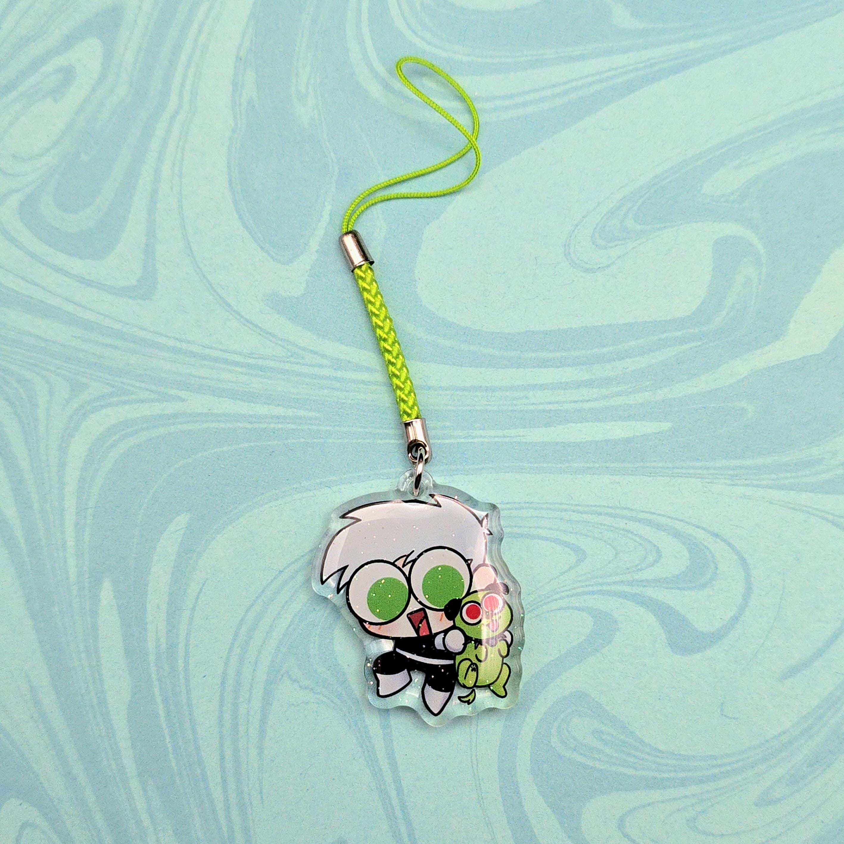 Danny Phantom and Cujo Glitter Epoxy Phone Charm