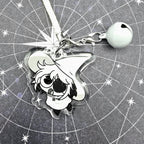 ISAT Glitter Epoxy Phone Charm Keychain with Bell