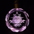 Sunday Laser Crystal Keychain With LED Light