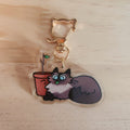 Goofy Cat Acrylic Keychains