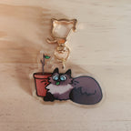 Goofy Cat Acrylic Keychains