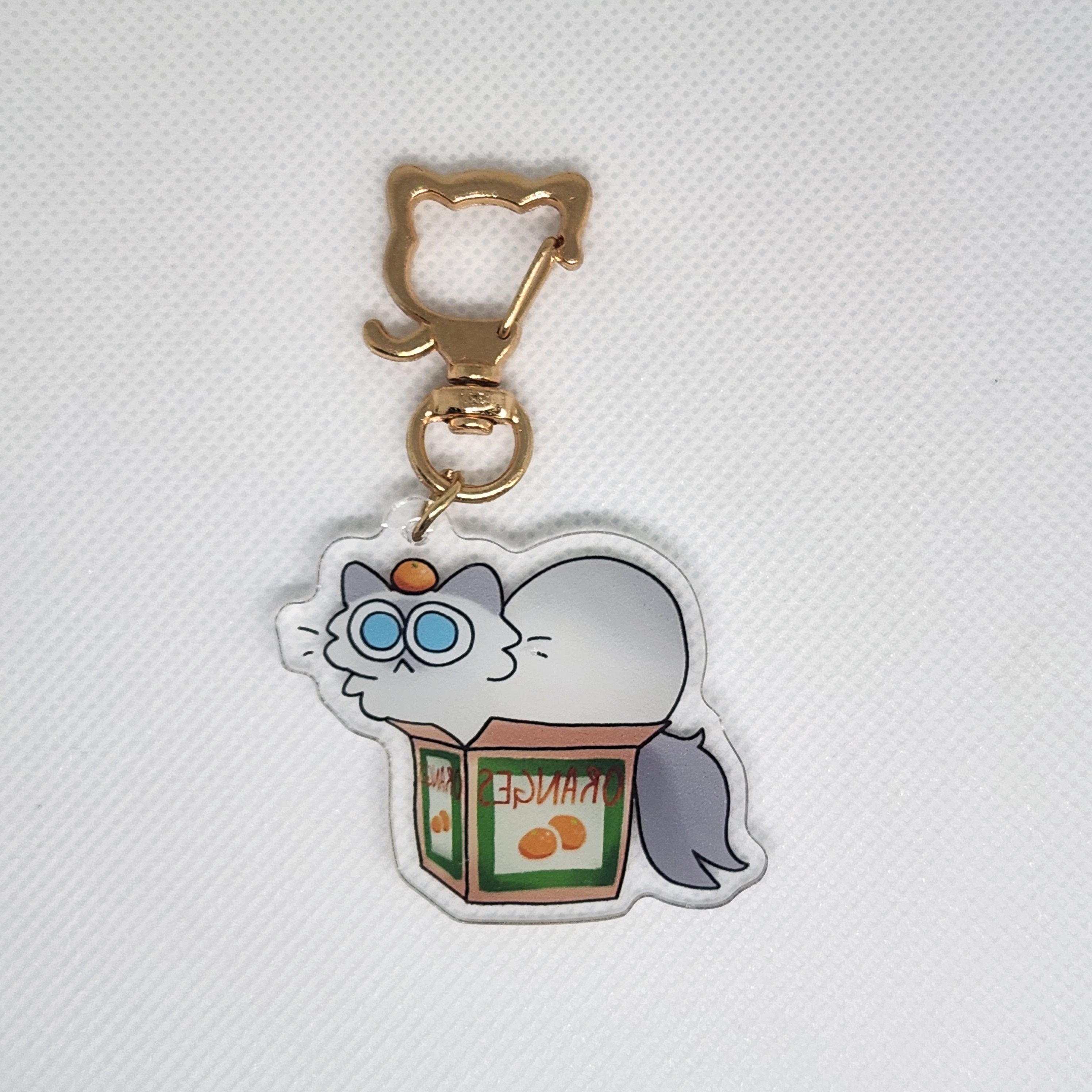 Goofy Cat Acrylic Keychains