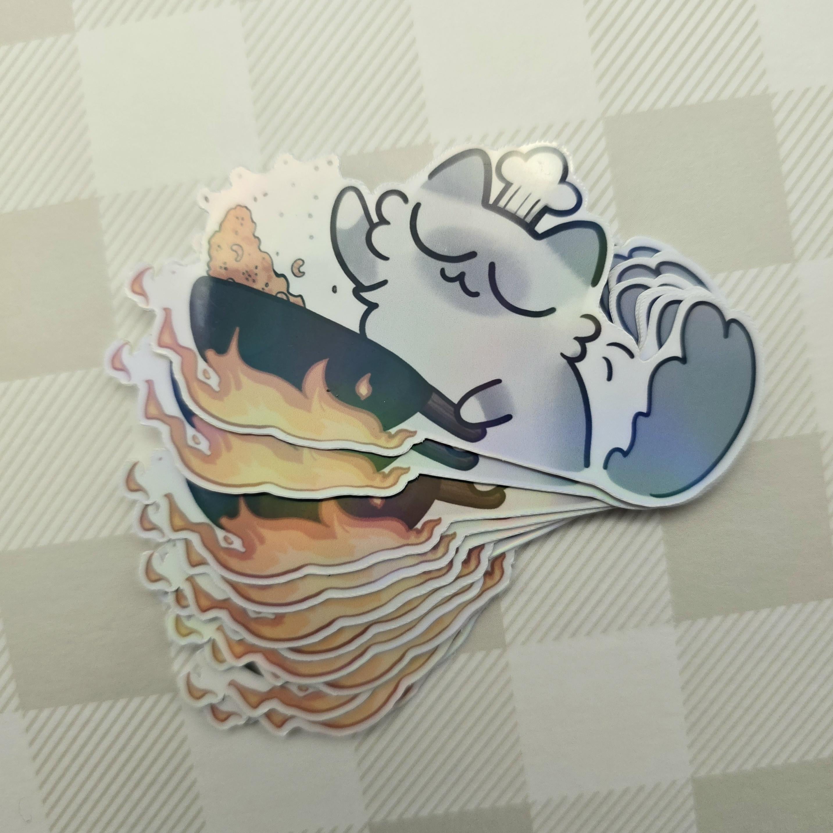 Cooking Chef Cats 2" Vinyl Stickers