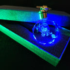 Genshin Impact Archon Laser Crystal Keychain with LED Light