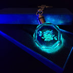 Genshin Impact Archon Laser Crystal Keychain with LED Light