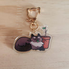 Goofy Cat Acrylic Keychains